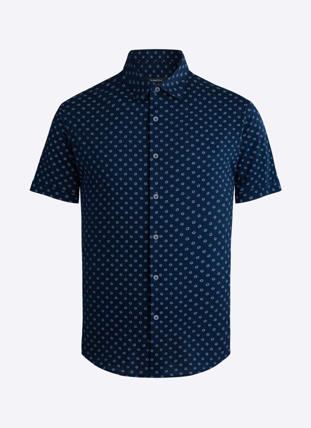 Bugatchi | Short Sleeve Knit Shirt | Navy Floral