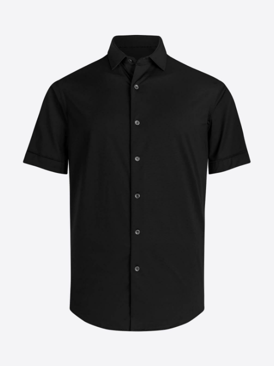 Bugatchi | OOOHCOTTON TECH SS SHIRT | Black
