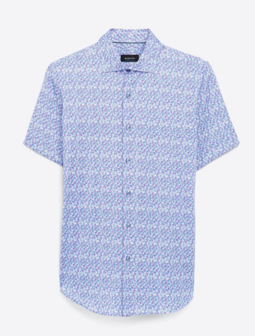 Bugatchi | OOOHCOTTON TECH SS SHIRT | Blue