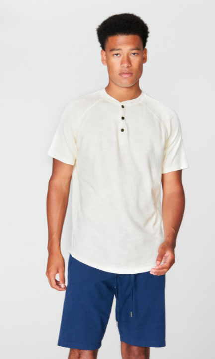 Good Man | Soft Slub Jersey Henley| Natural