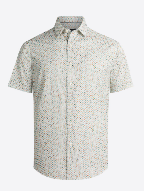 Bugatchi | OOOHCOTTON TECH SS SHIRT | SAND