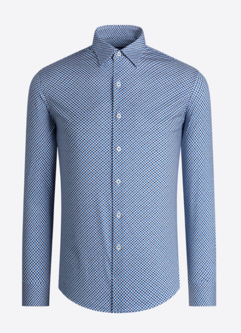 Bugatchi | OOOHCOTTON TECH LS SHIRT | Cypress
