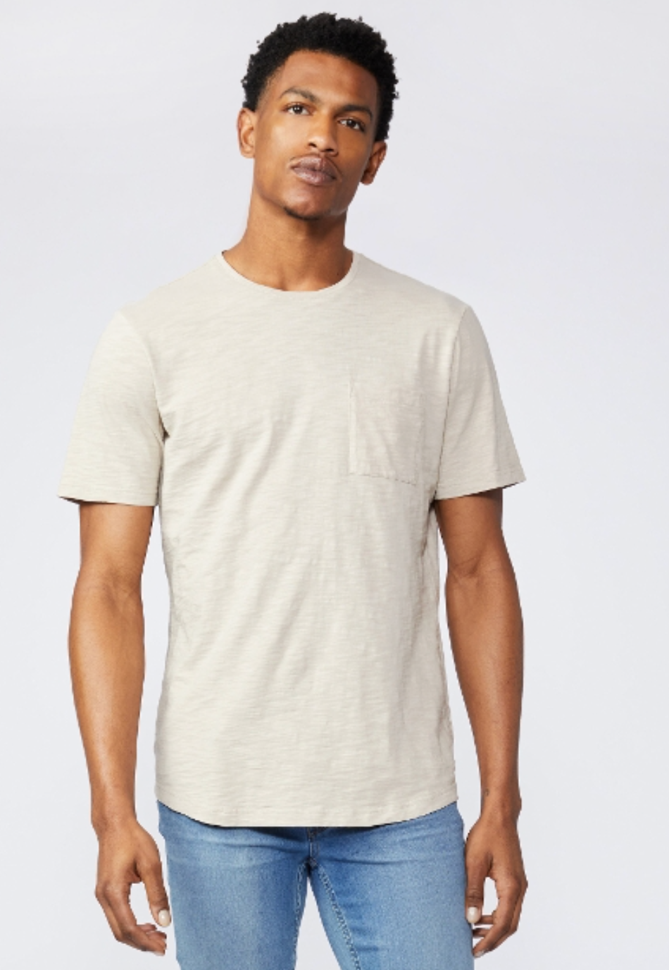 PAIGE | Kenneth Crew Neck Tee | Vanilla Buff