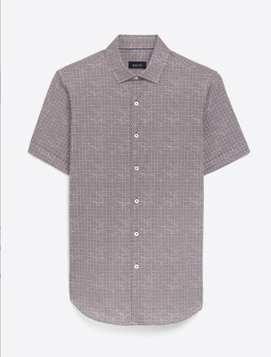Bugatchi | OOOHCOTTON TECH SS SHIRT | MOCHA GEO