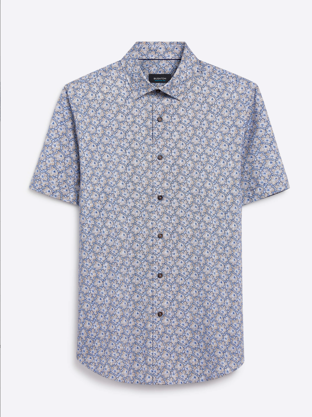Bugatchi | OOOHCOTTON TECH SS SHIRT | SAND FLORAL