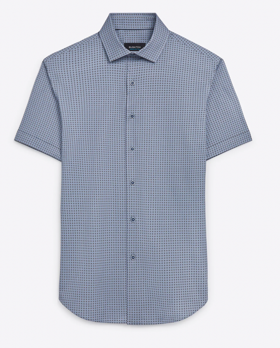 Bugatchi | OOOHCOTTON TECH SS SHIRT | STEEL