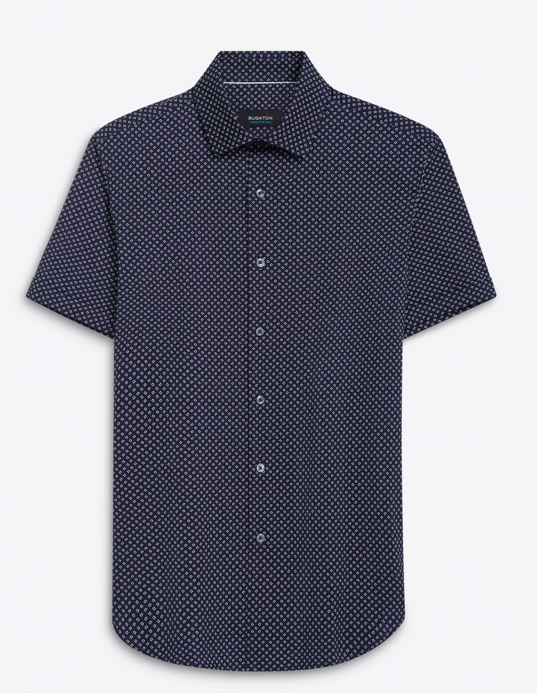 Bugatchi | OOOHCOTTON TECH SS SHIRT | NAVY CIRCLES