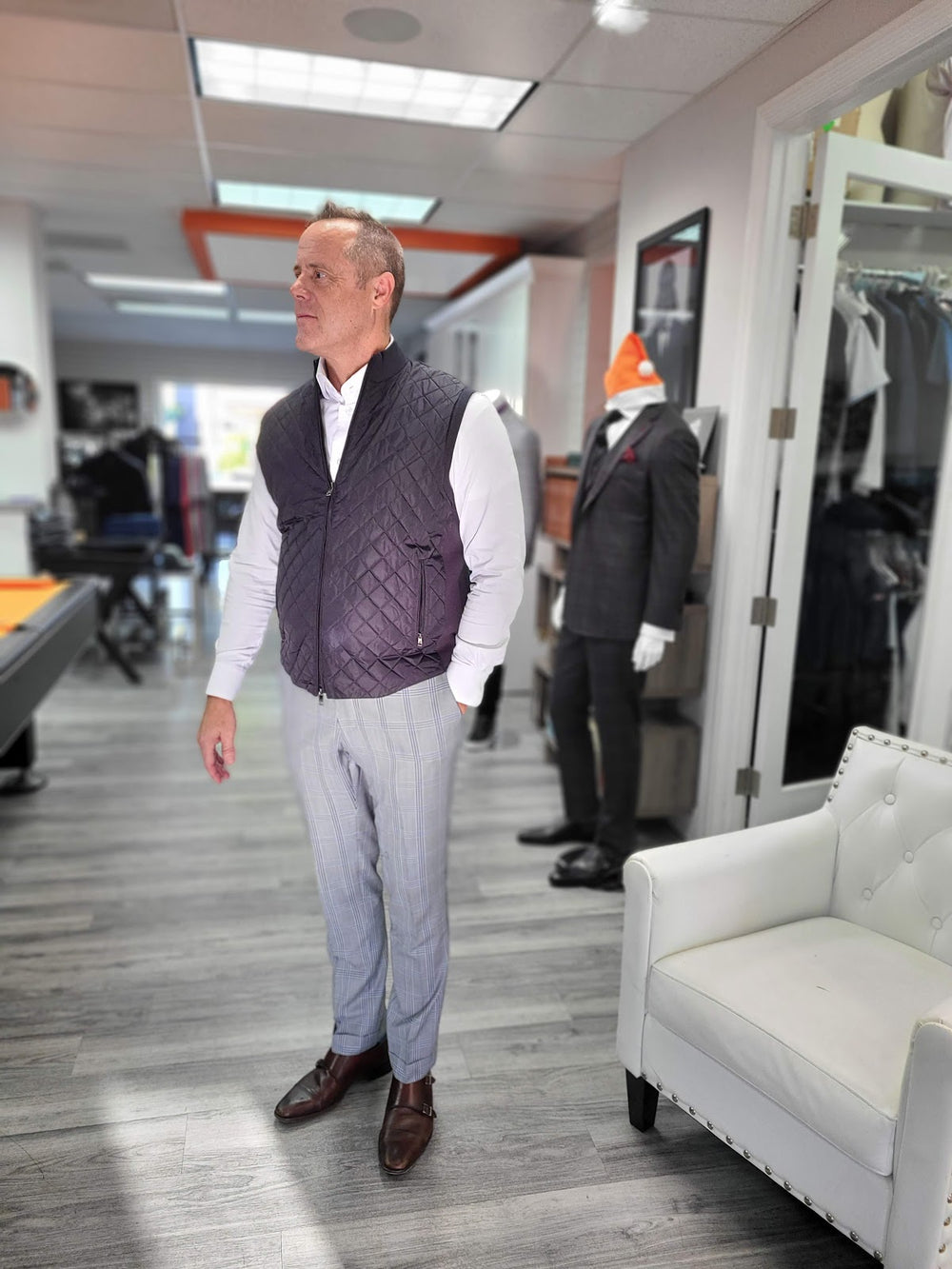 Raffi | Quilted Vest | Navy