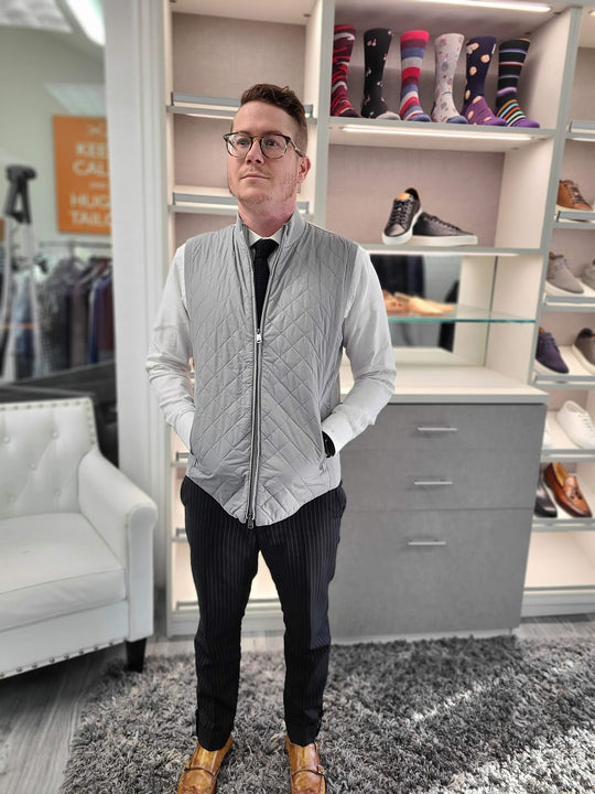Raffi | Quilted Vest | Grey