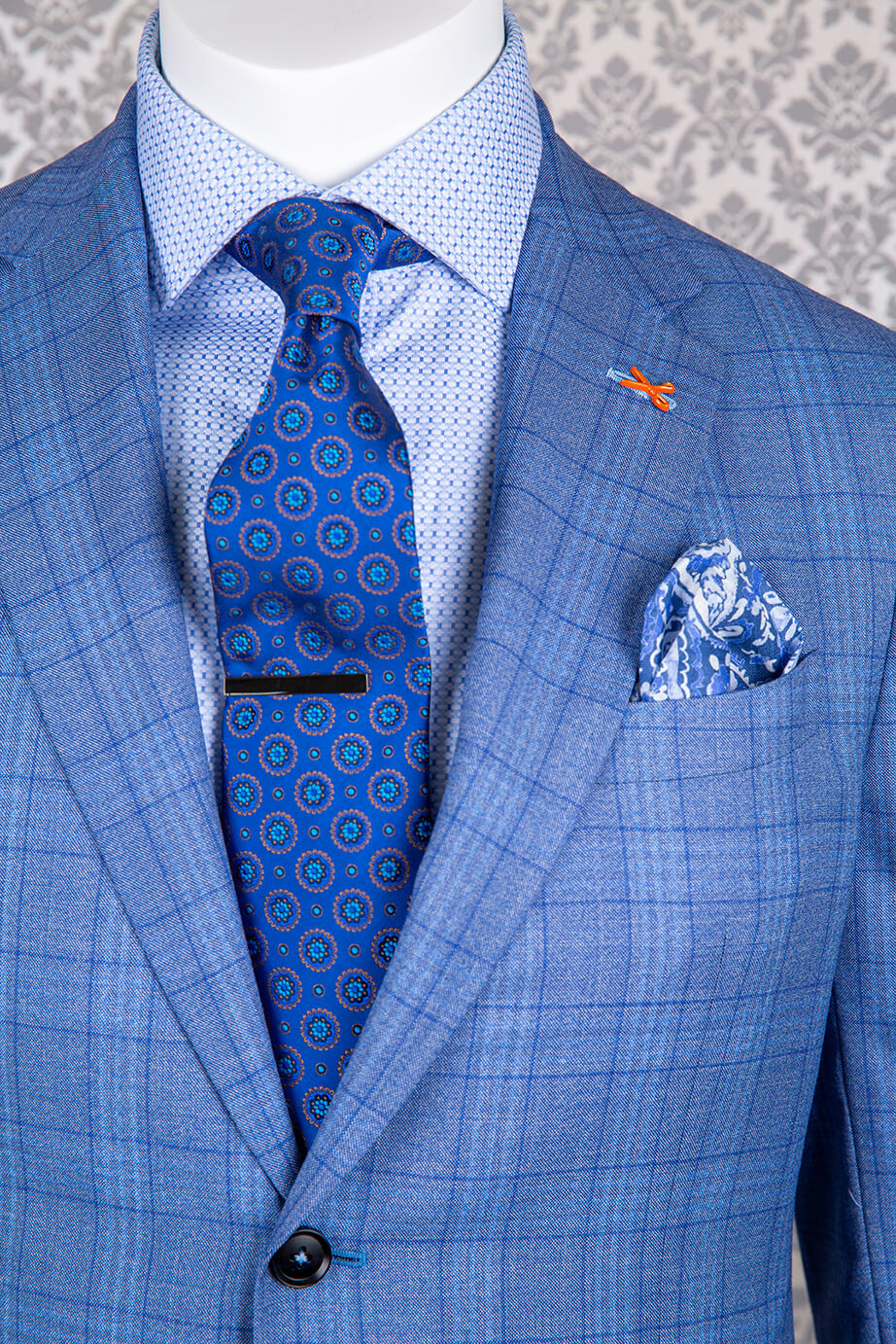 Medium Blue Glen Plaid