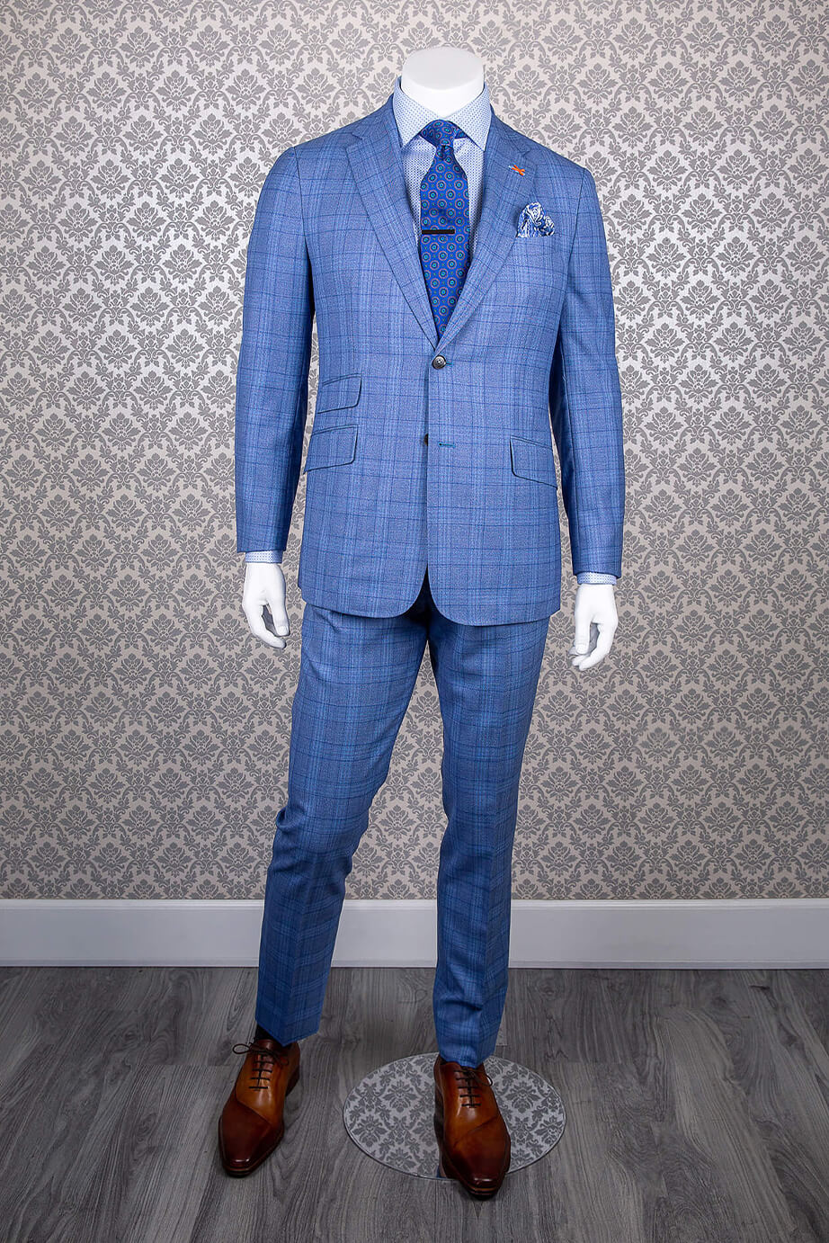 Medium Blue Glen Plaid