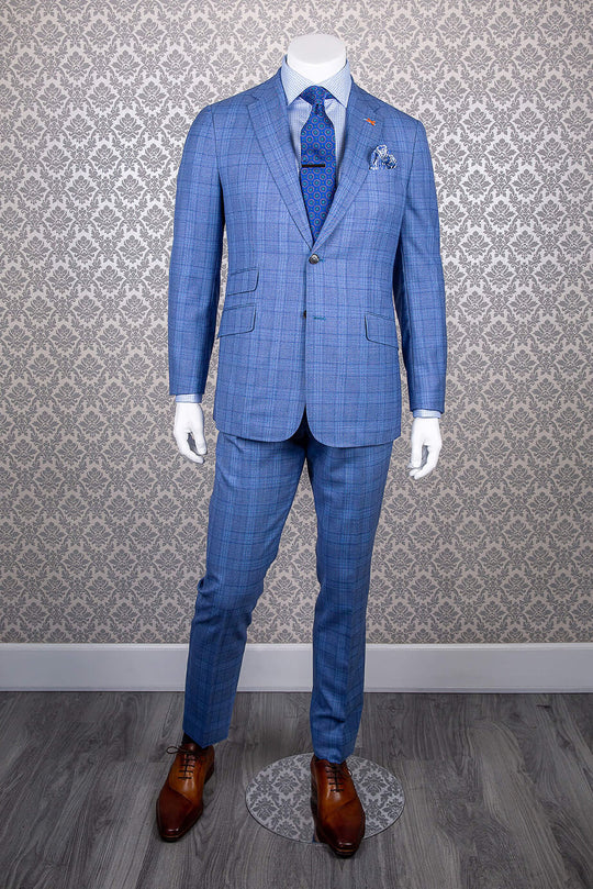 Medium Blue Glen Plaid