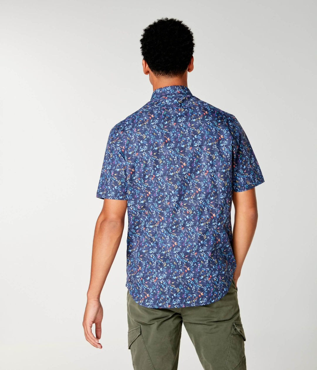 Good Man | Woven On-Point Shirt | Navy Blue Jay Vine Floral