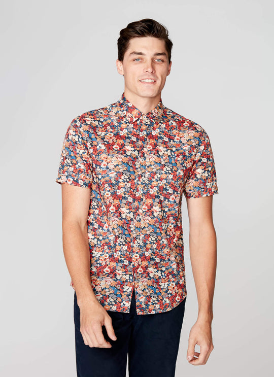 Good Man | Woven On-Point Shirt | Navy Harvest English Floral