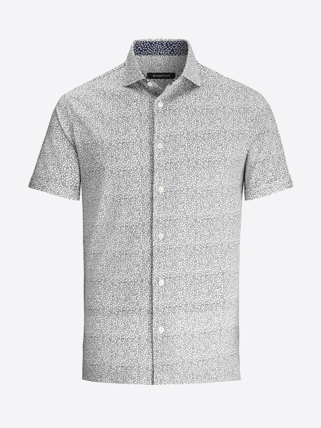 Bugatchi | Short Sleeve Knit Shirt | Chalk