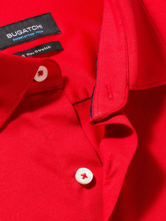 Bugatchi | OOOHCOTTON TECH SS SHIRT | Ruby