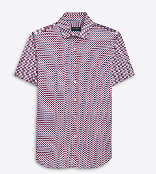 Bugatchi | OOOHCOTTON TECH SS SHIRT | RUBY