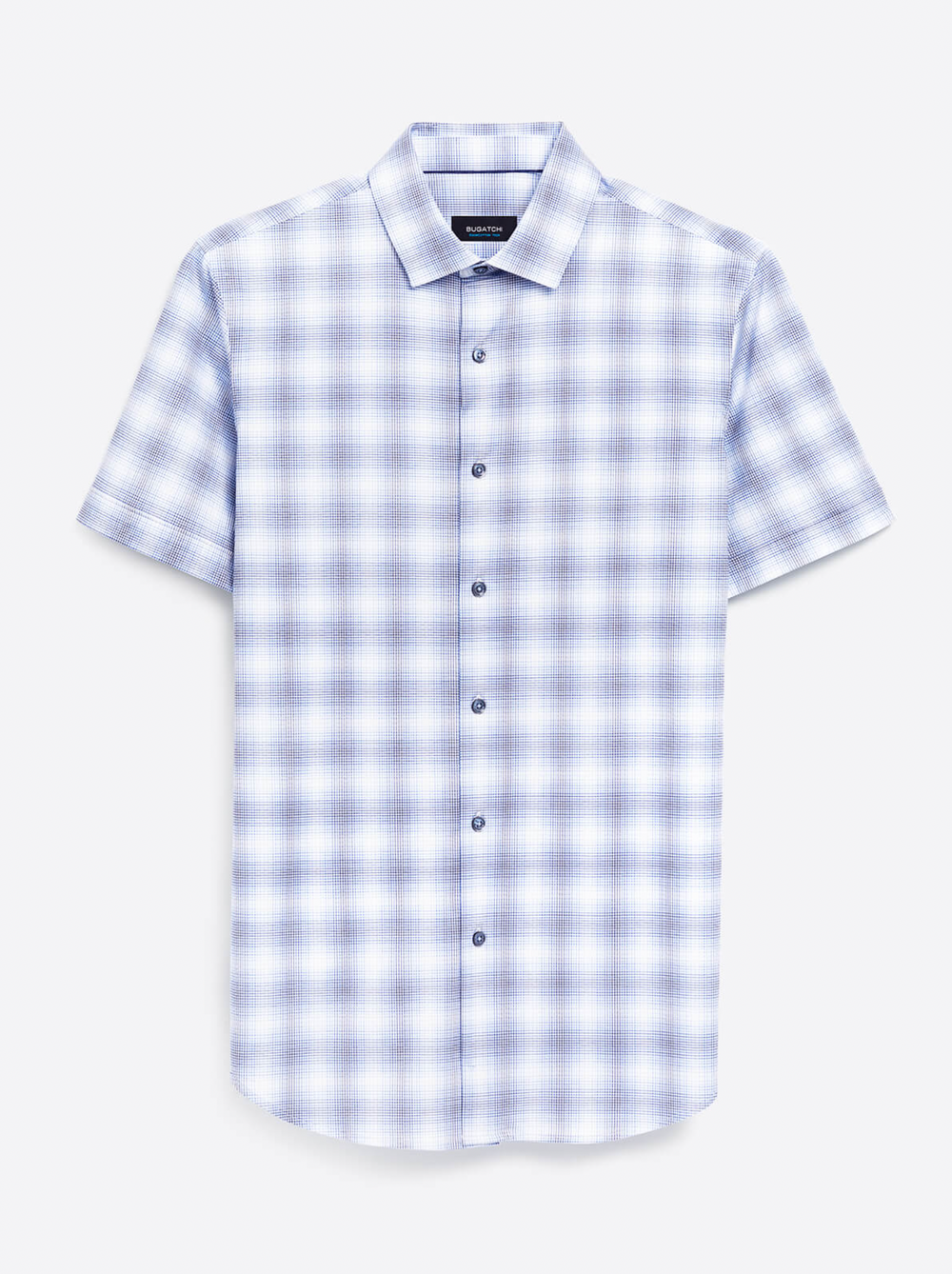 Bugatchi | OOOHCOTTON TECH SS SHIRT | AIR BLUE